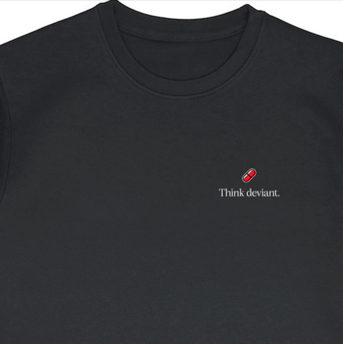 Think deviant. - Pull homme, noir