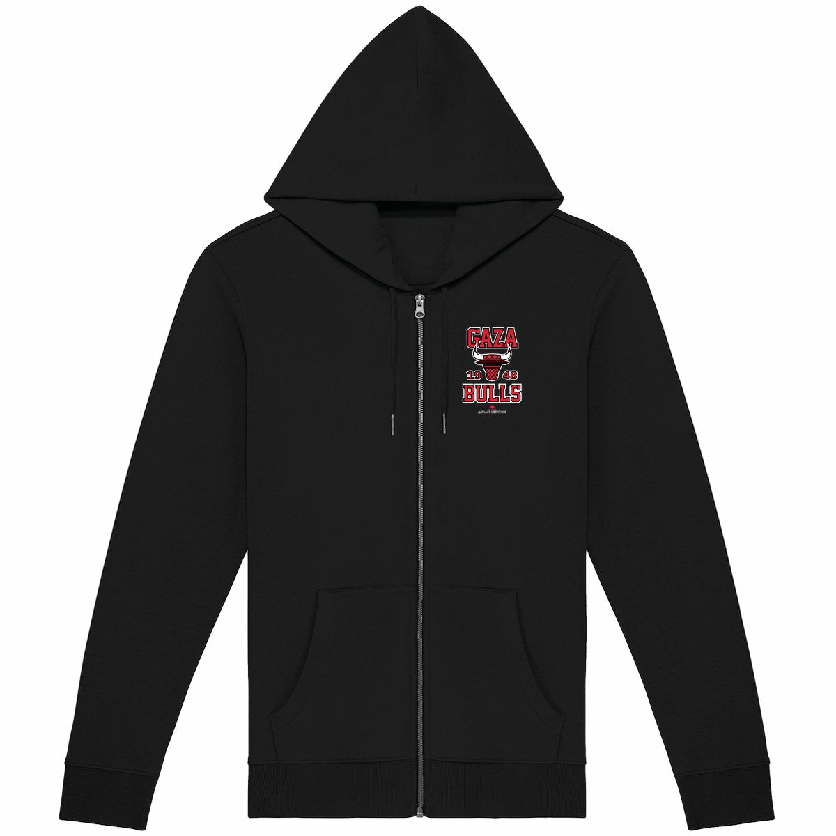Gaza Bulls - Sweat zippé noir