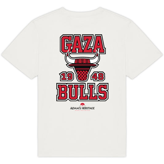 Team of PXLXSTXNE / Gaza Bulls - t-shirt oversize, blanc - dos_0