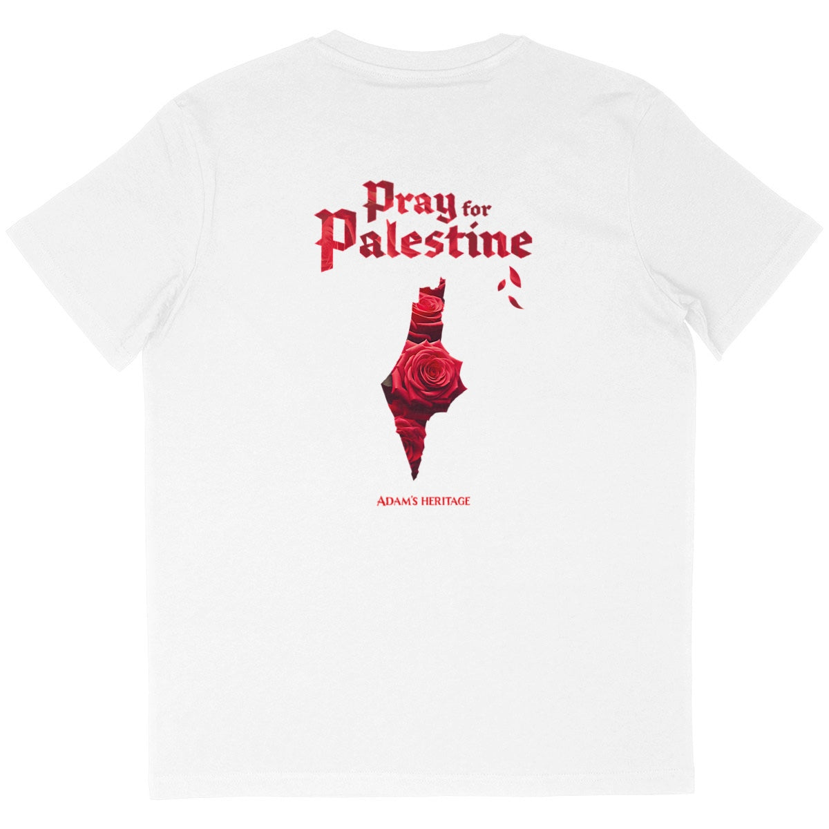 Pray for Palestine - t-shirt oversize recto/verso blanc