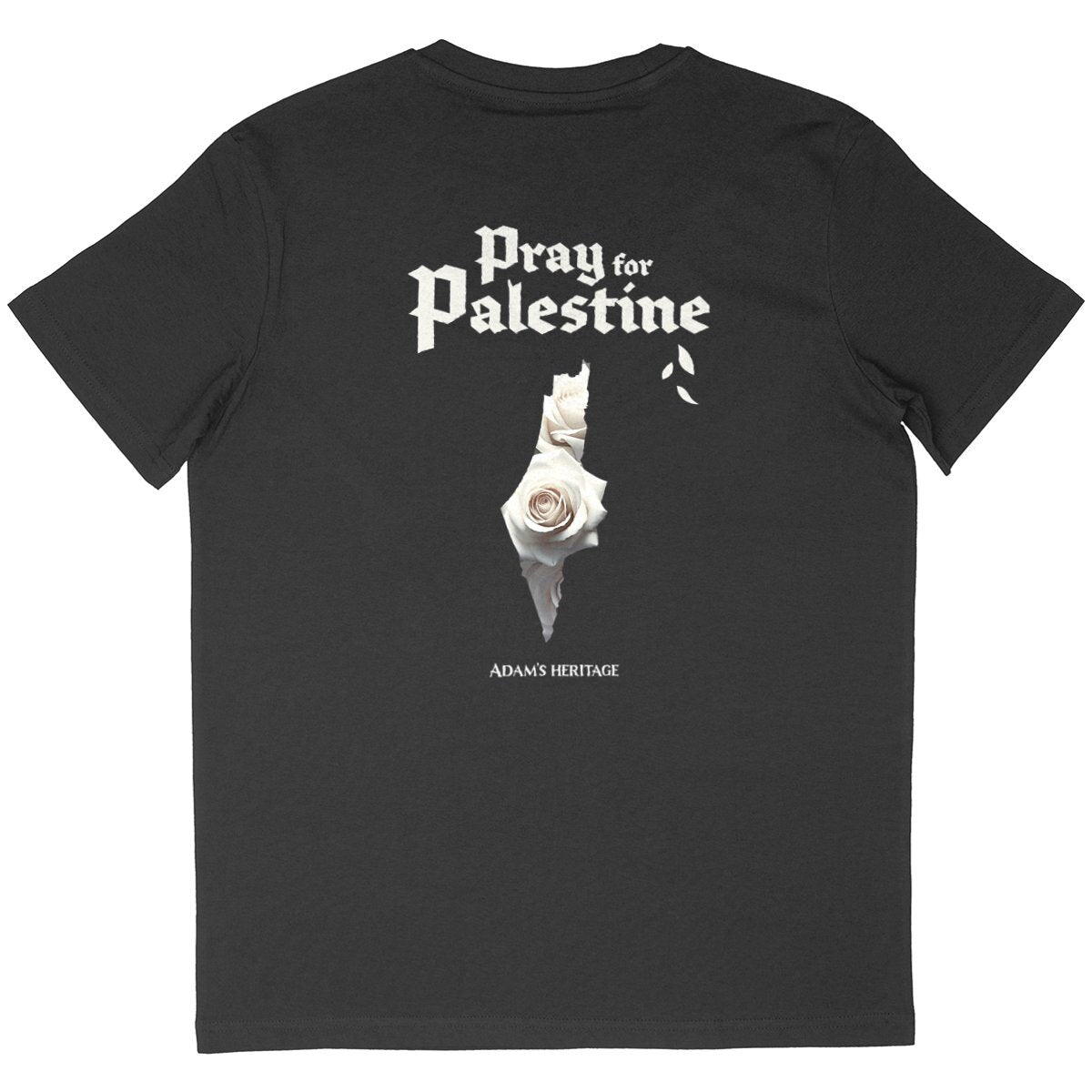 Pray for Palestine - t-shirt oversize recto/verso noir