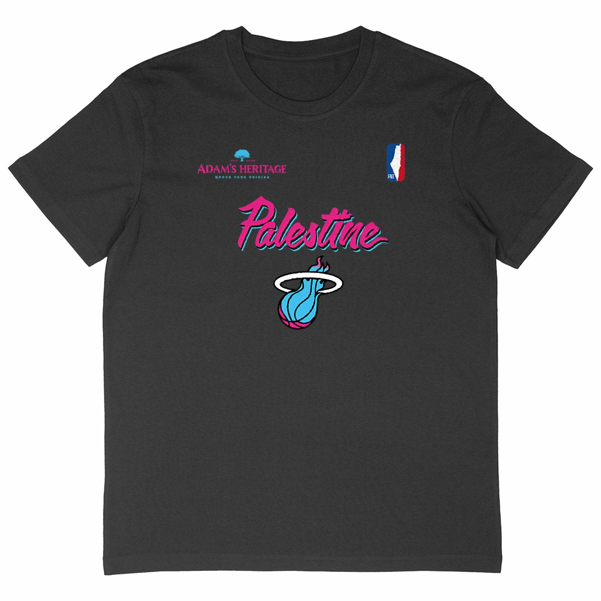 Team Palestine - t-shirt oversize, noir