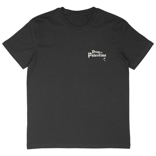 Pray for Palestine - t-shirt oversize recto/verso noir